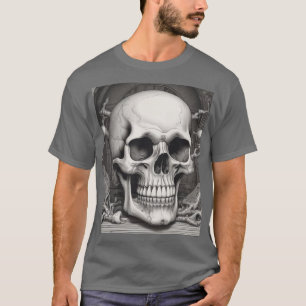 Camiseta Ilustração do crânio