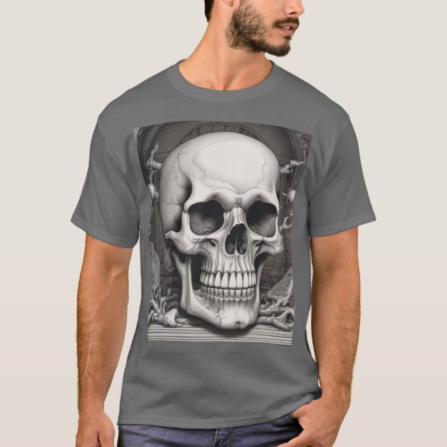 Camiseta Ilustração do crânio (Frente)