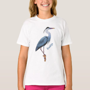 Camiseta ilustração do desenho animado azul-excelente