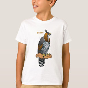 Camiseta ilustração do desenho animado de aves de águia-orn