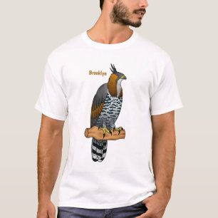 Camiseta ilustração do desenho animado de aves de águia-orn