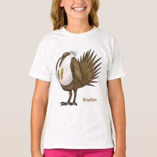 Camiseta ilustração do desenho animado de aves de garagem d