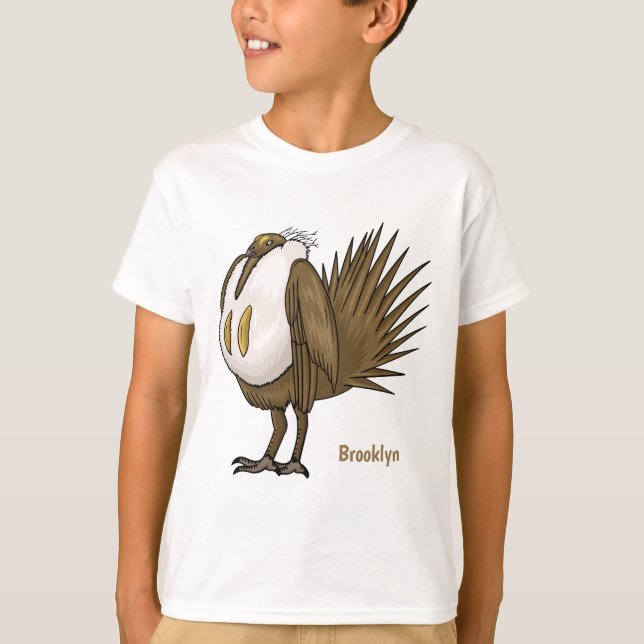 Camiseta ilustração do desenho animado de aves de garagem d (Frente)
