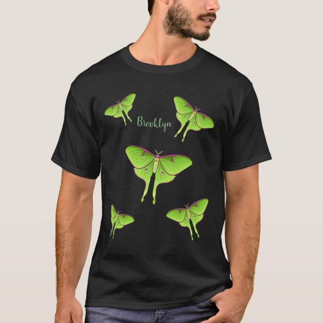 Camiseta Ilustração do desenho animado de Luna Moth (Frente)