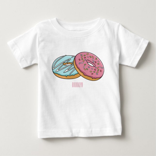 Camiseta ilustração do desenho animado de rosquinha (Frente)