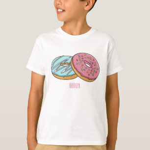 Camiseta ilustração do desenho animado de rosquinha