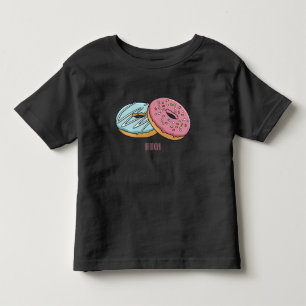 Camiseta ilustração do desenho animado de rosquinha