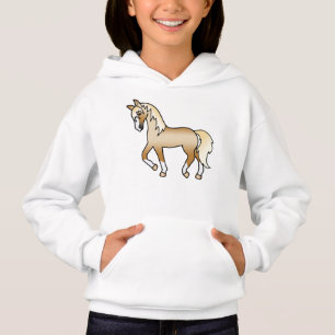 Camiseta Ilustração do desenho animado de trote de cavalos 