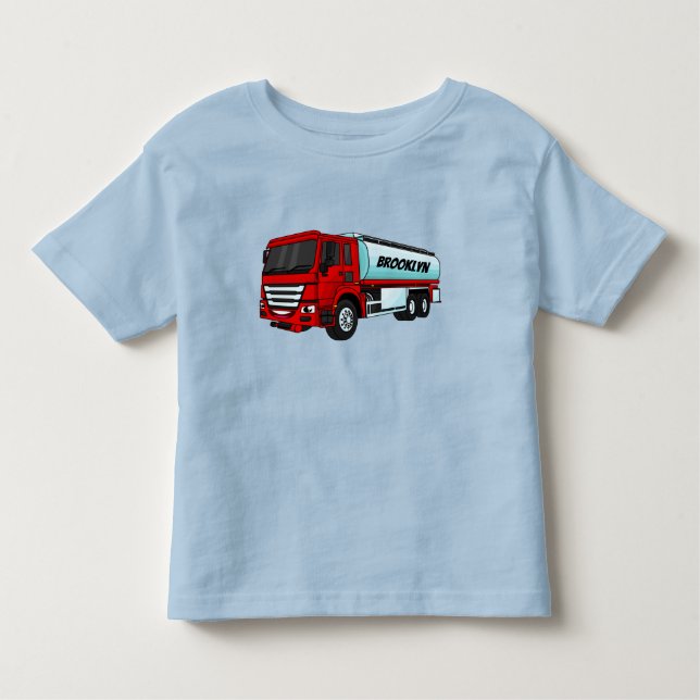 Camiseta Ilustração do desenho animado do transporte de cam (Frente)