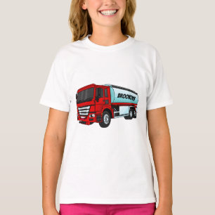 Camiseta Ilustração do desenho animado do transporte de cam