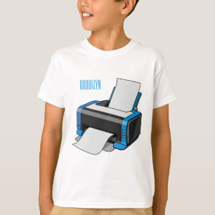 Camiseta Ilustração do desenho da impressora
