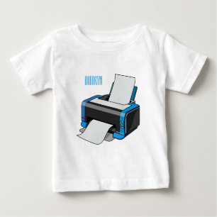 Camiseta Ilustração do desenho da impressora