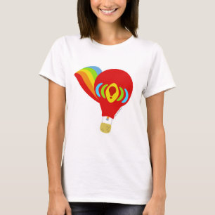 Camiseta Ilustração do desenho do balão do Rainbow Retro Ho