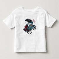 Ilustração do desenho do rickshaw Ciclo