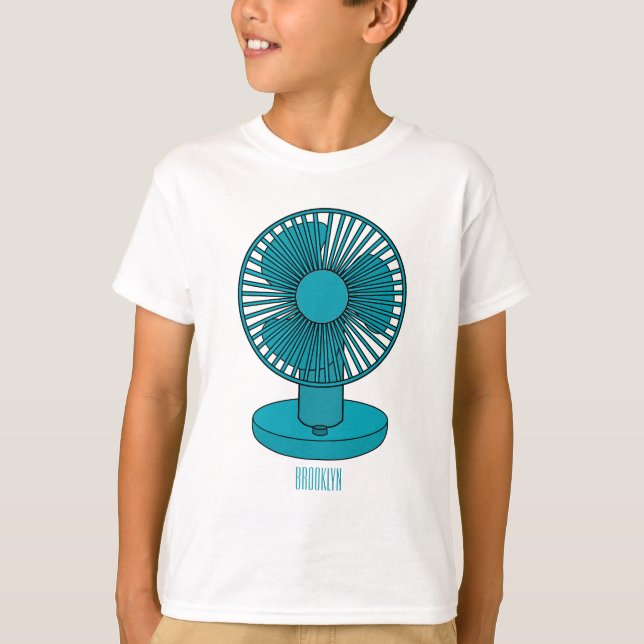 Camiseta Ilustração do desenho do ventilador (Frente)