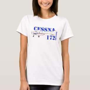 Camiseta Ilustração do Design do Avião Cessna 172 Skyhawk