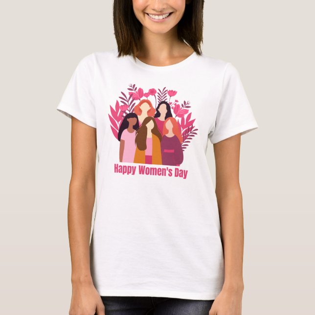 Camiseta Ilustração do Dia Internacional das Mulheres (Frente)