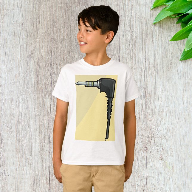 Camiseta Ilustração do Gadget Técnico do Conector de Tomada (Criador carregado)