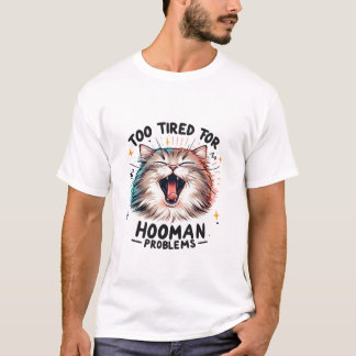 Camiseta Ilustração do Gatinho de bocejo