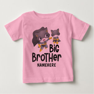 Camiseta Ilustração do Gato Super-Herói Irmão Mais Velho No