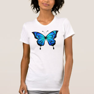 Camiseta Ilustração do Inseto Azul-Borboleta-20284