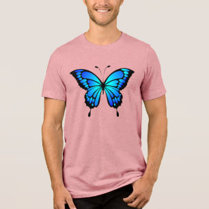 Camiseta Ilustração do Inseto Azul-Borboleta-20284