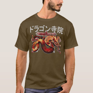 Camiseta Ilustração do Japão do Templo do Dragão Japonês