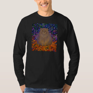 Camiseta Ilustração do Jardim de Flores Silvestres do Hírax