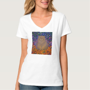 Camiseta Ilustração do Jardim de Flores Silvestres do Hírax