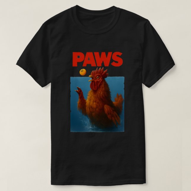 Camiseta Ilustração do Meme de Frango PAWS para Amantes de  (Frente do Design)