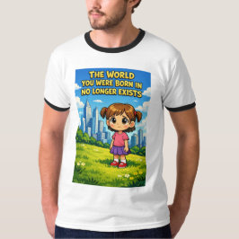Camiseta Ilustração Do Mundo Em Que Você Nasceu Não Existe 