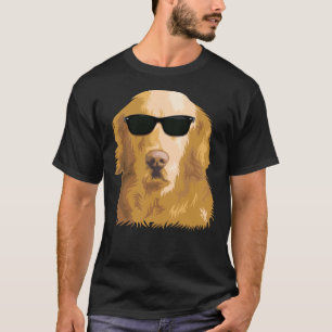 Camiseta Ilustração do ouro Retriever que Veste óculos de s