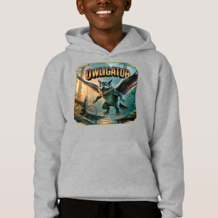 Camiseta Ilustração do Owligator – Coruja Jacaré Engraçado 
