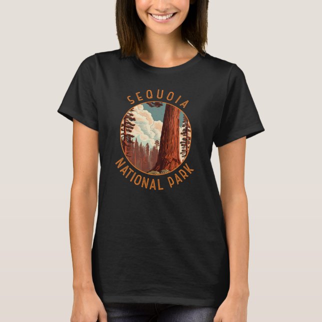 Camiseta Ilustração do Parque Nacional da Sequoia foi desme (Frente)