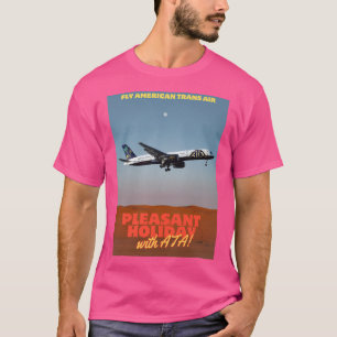 Camiseta Ilustração do Poster de viagens Ata 757