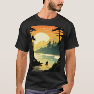 Camiseta Ilustração do Poster de viagens Tofino Canada