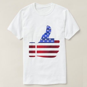 Camiseta Ilustração do Presidente Donald Trump com Polegar