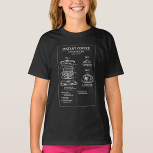 Camiseta Ilustração do Projeto de Café Instantâneo