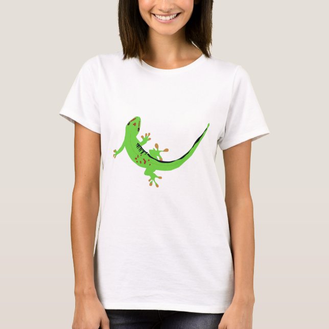 Camiseta Ilustração do Réptil Gecko Lizard (Frente)