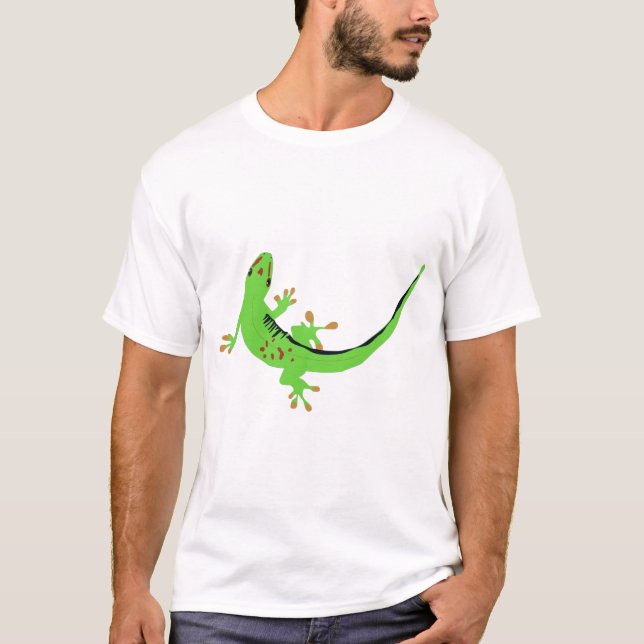 Camiseta Ilustração do Réptil Gecko Lizard (Frente)