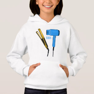 Camiseta Ilustração do secador de cabelo e do alisador de c