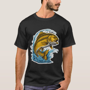 Camiseta Ilustração do Splash do Rio Golden Dorado