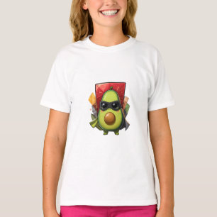 Camiseta Ilustração do Super Herói Abacate