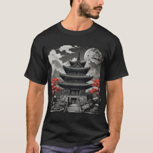 Camiseta Ilustração do Templo Japonês
