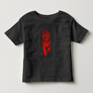 Camiseta Ilustração do Tigre Vermelho – Arte Ousada de Anim