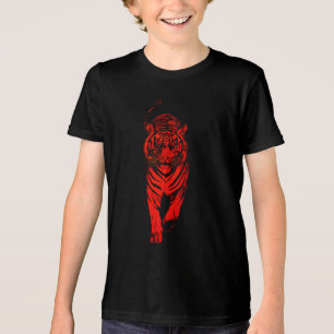 Camiseta Ilustração do Tigre Vermelho – Arte Ousada de Anim