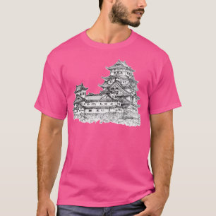 Camiseta Ilustração do Trabalho de arte de Tinta do Castelo