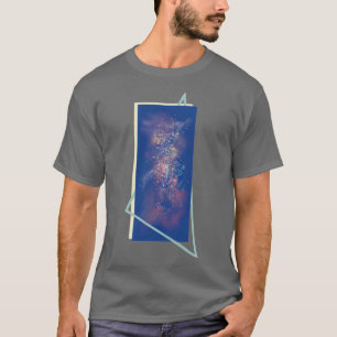 Camiseta Ilustração do universo minimalista da galáxia gráf