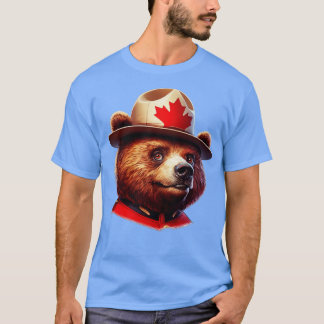 Camiseta Ilustração do Urso de Montagem Canadense