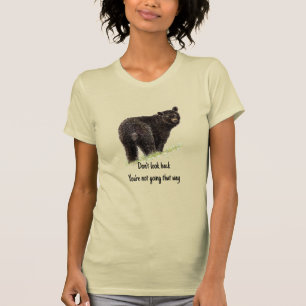 Camiseta Ilustração do Urso Negro com Cotação Motivacional